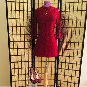 Sugar Lips Red Lace Dress